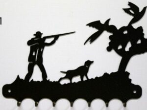 Accroche-clés motif Chasseur faisan