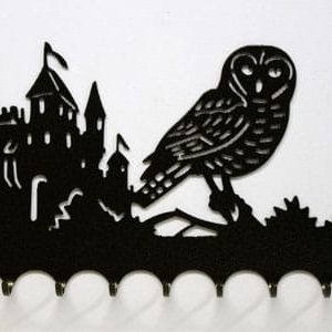 Accroche-clés motif Chouette château
