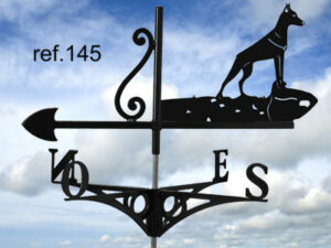 Girouette motif Doberman