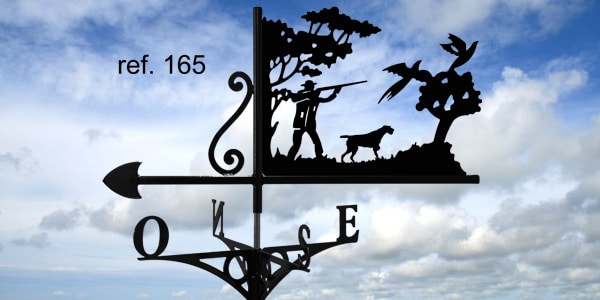 165-Chassefaisans-girouette-ferettraditions Girouette motif Chasse aux faisans 