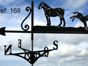 Girouette motif Jument et poulain