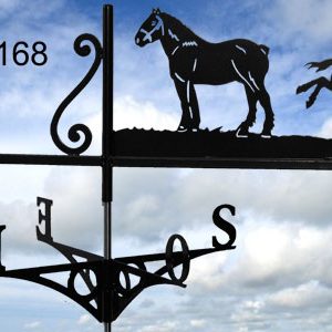 Girouette motif Jument et poulain