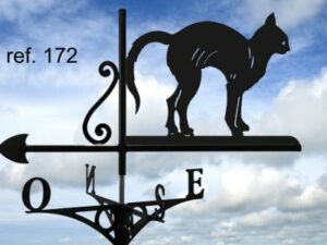 Girouette motif Chat dos rond
