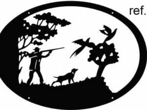 Enseigne motif Chasseur faisan