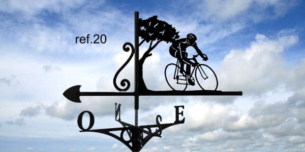 20-Cycliste-girouette-ferettraditions Girouette motif Cycliste  