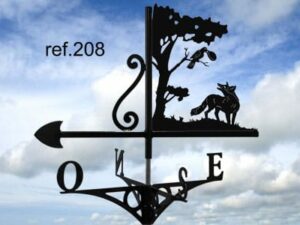 Girouette motif Corbeau et renard