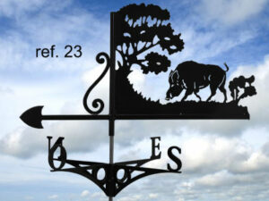 Girouette motif Sanglier + arbre