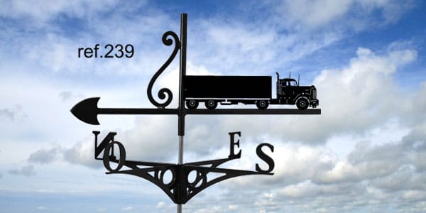 239-Camionamericaintrucker-girouette-ferettraditions Girouette motif Camion américain "Trucker" 