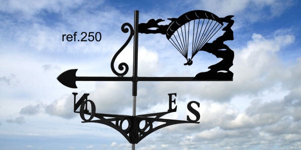 250-Parachutiste-girouette-ferettraditions Girouette motif Parachutiste  