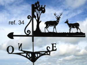 Girouette motif Cerf et biche