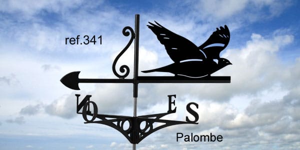 341-Palombe-girouette-ferettraditions Girouette motif Palombe  