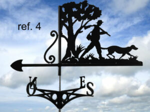 Girouette motif Chasseur fusil cassé