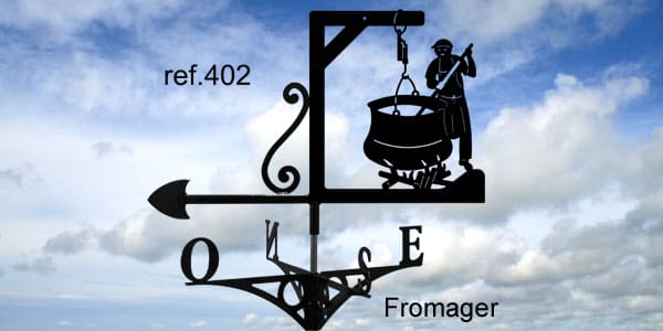 402-Fromagercomte-girouette-ferettraditions Girouette motif Fromager "Comté"  