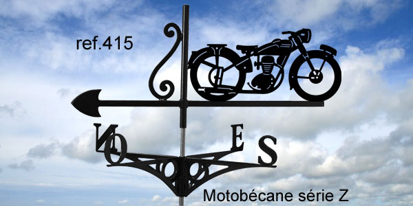 415-Motobecane-girouette-ferettraditions Girouette motif Moto bécane  