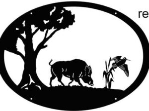 Enseigne motif Sanglier bécasse