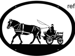 Enseigne motif Calèche