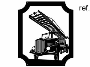 Enseigne motif Camion pompier échelle