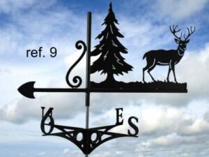 Girouette motif Cerf + sapin