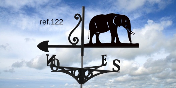 ref-G122 Girouette motif Eléphant  