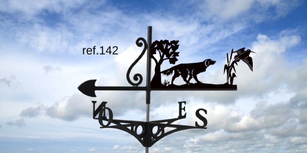 ref-G142 Girouette motif Chien et bécasse  