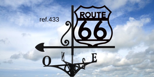 ref-G433 Girouette motif Route 66  