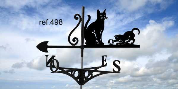 ref-G498 Girouette motif Chat et chaton  