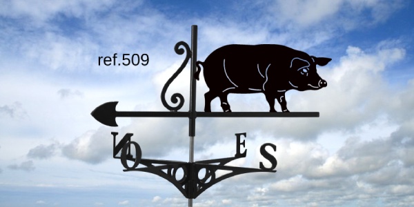 ref-G509 Girouette motif Cochon  