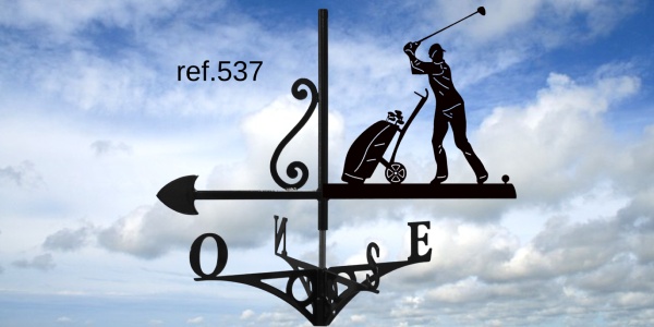 ref-G537 Girouette motif Golfeur  