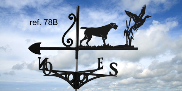 ref-G78B Girouette motif Drathaar + canard en vol  